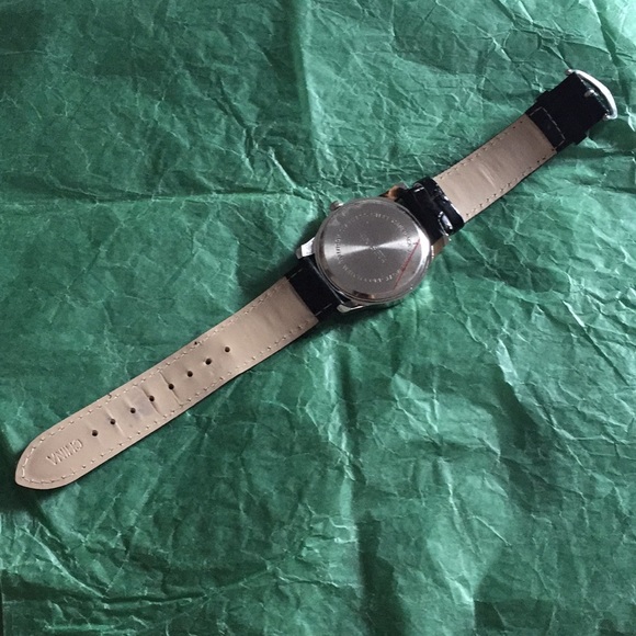 Novelle black faux leather watch - Picture 4 of 8